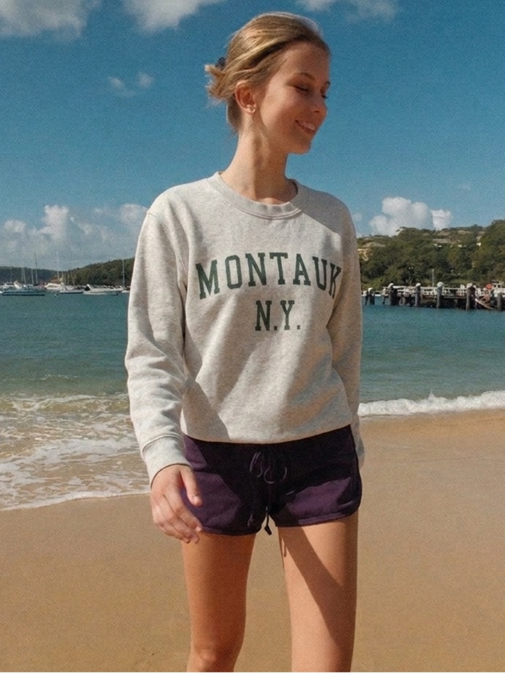 BRANDY MELVILLE JOHN GALT Montauk N.Y. Crewneck Sweatshirt OSFM